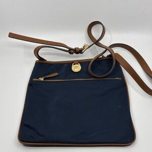 MICHAEL Michael Kors Navy and Tan Crossbody Bag